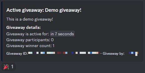 Giveaways demo